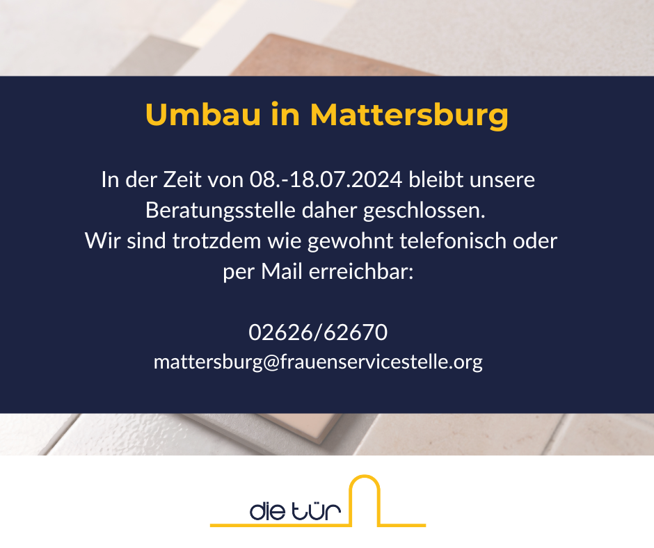 Umbau in der Beratungsstelle Mattersburg